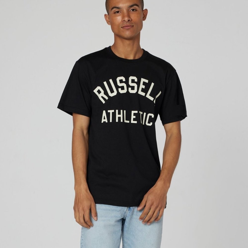 Men's Russell Athletic Archover Straight Graphic T-shirt  Size Small Words NWT